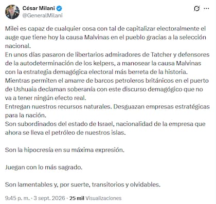 El exjefe del Ejército también se pronunció sobre las palabras del Presidente