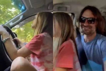 El exmarido de Zaira Nara dejó manejar a su hija de 6 años y en las redes lo fulminaron: irresponsable