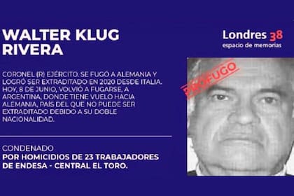 El exmilitar chileno Walther Klug Rivera buscó escaparse por segunda vez a Europa.