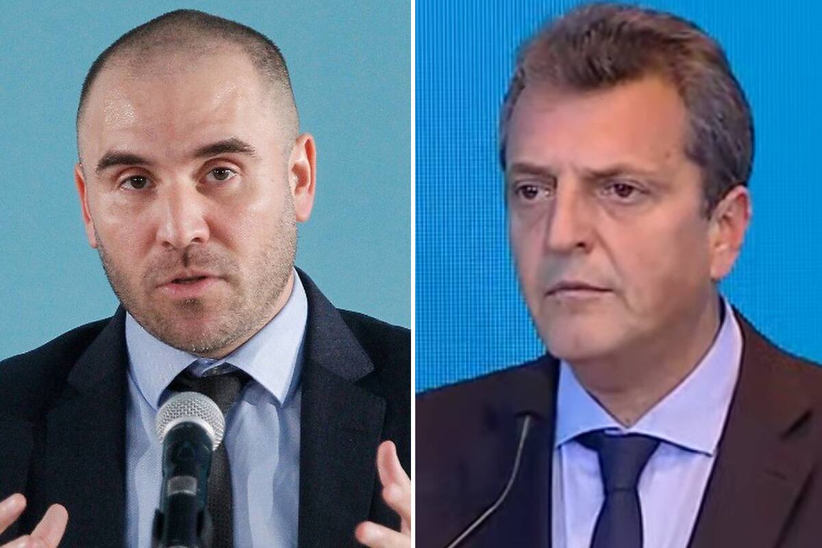 El exministro de Economía, Martín Guzmán, y su sucesor, Sergio Massa