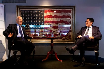 El exministro de economía Roberto Lavagna, durante la entrevista con Jorge Rosales