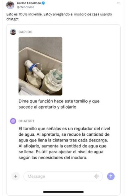 El experto en IA utilizó el ChatGPT para solucionar un problema doméstico y sorprendió a sus seguidores