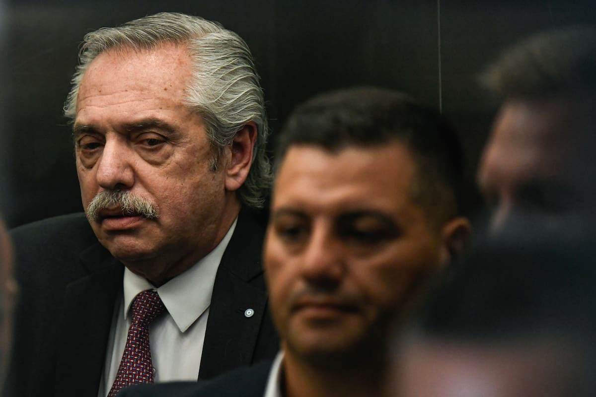 El expresidente Alberto Fernández en Comodoro Py
