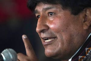 El expresidente de Bolivia, Evo Morales, habla durante una conferencia de prensa al margen de un seminario del Partido Laborista, en Ciudad de México, el 22 de octubre de 2021.