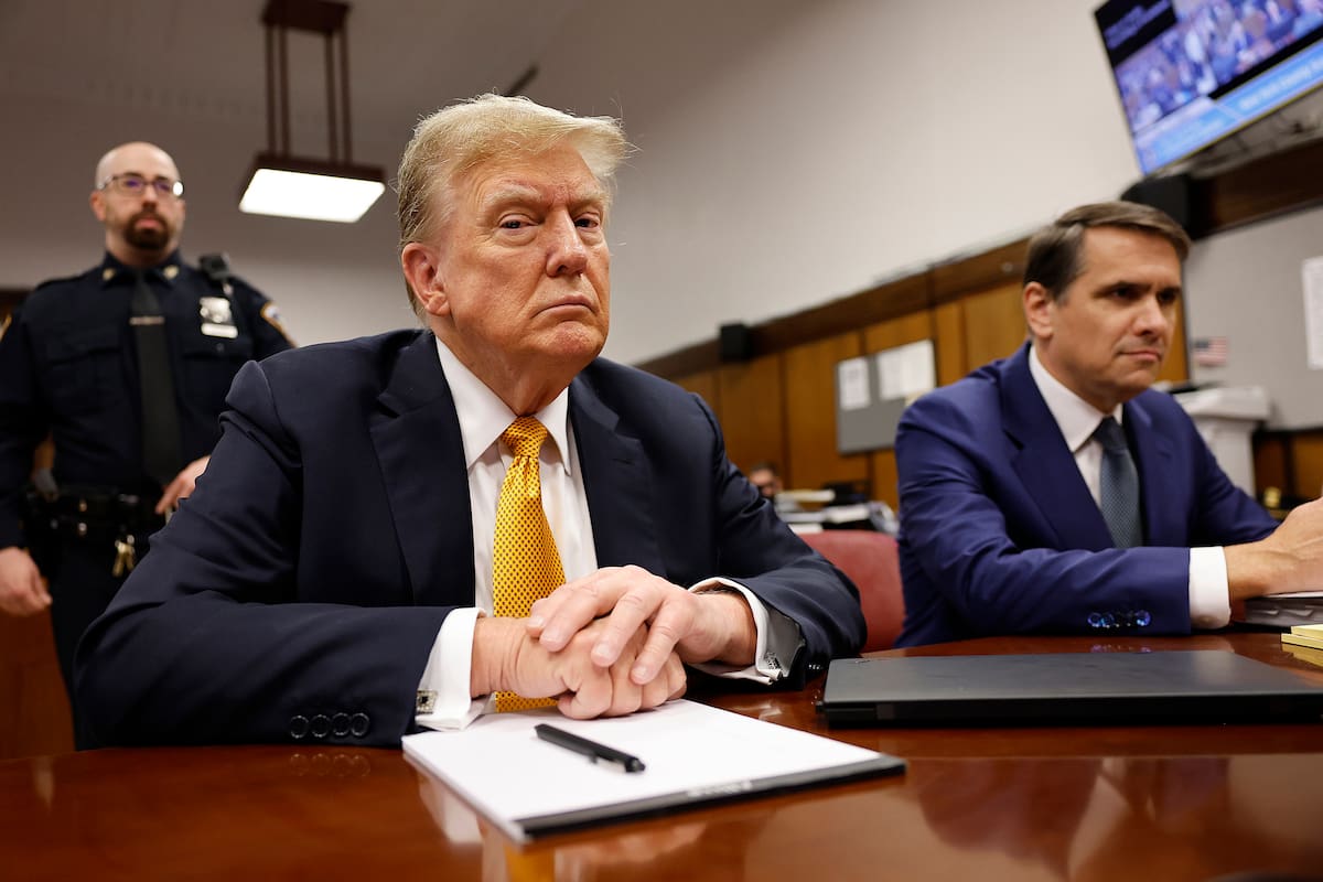 El expresidente de Estados Unidos, Donald Trump, en el banquillo
