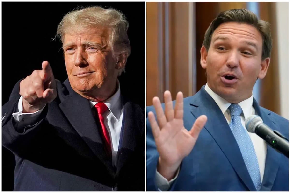 El expresidente de Estados Unidos, Donald Trump, y el gobernador de Florida, Ron DeSantis