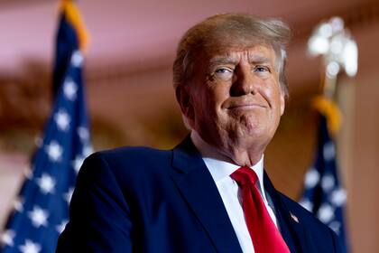 El expresidente Donald Trump, en la finca Mar-a-Lago de Palm Beach, Florida, el 15 de noviembre de 2022, mientras anuncia que buscará la presidencia en las elecciones de 2024