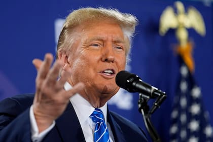 El expresidente estadounidense Donald Trump en un evento de campaña el 27 de enero de 2024 en Las Vegas.. (Foto AP /John Locher)