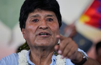 El expresidente Evo Morales en un acto frente a sus seguidores en Lauca Ñ, en la región del Chapare, Bolivia, el 10 de noviembre de 2024