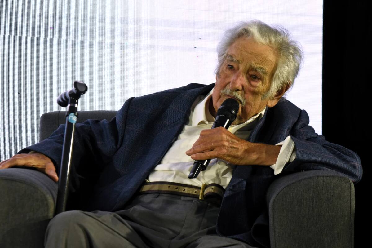 El expresidente José Mujica, en el evento por los 40 años del regreso de la democracia en Uruguay.