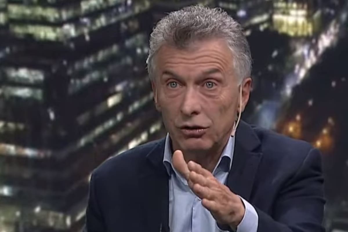 El expresidente Mauricio Macri, en la pantalla de LN+
