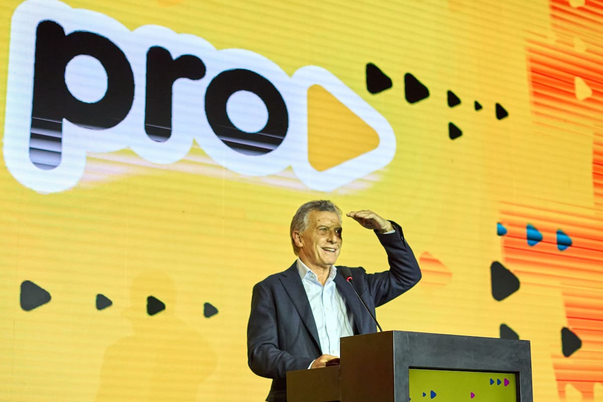 El expresidente Mauricio Macri en un acto de Pro en Mendoza