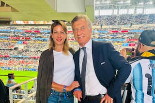 Macri vio el partido de la selección argentina en Dallas con su novia