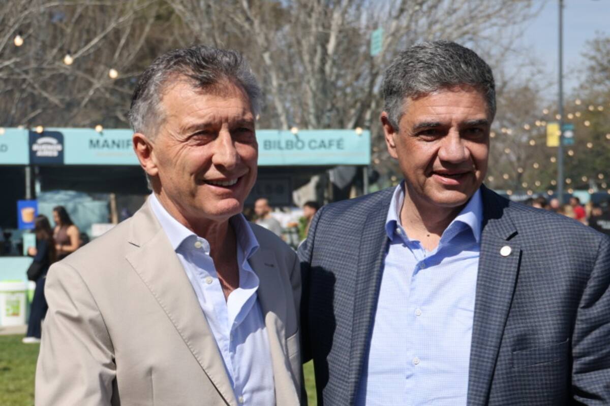 El expresidente y el jefe de gobierno porteño, en Palermo