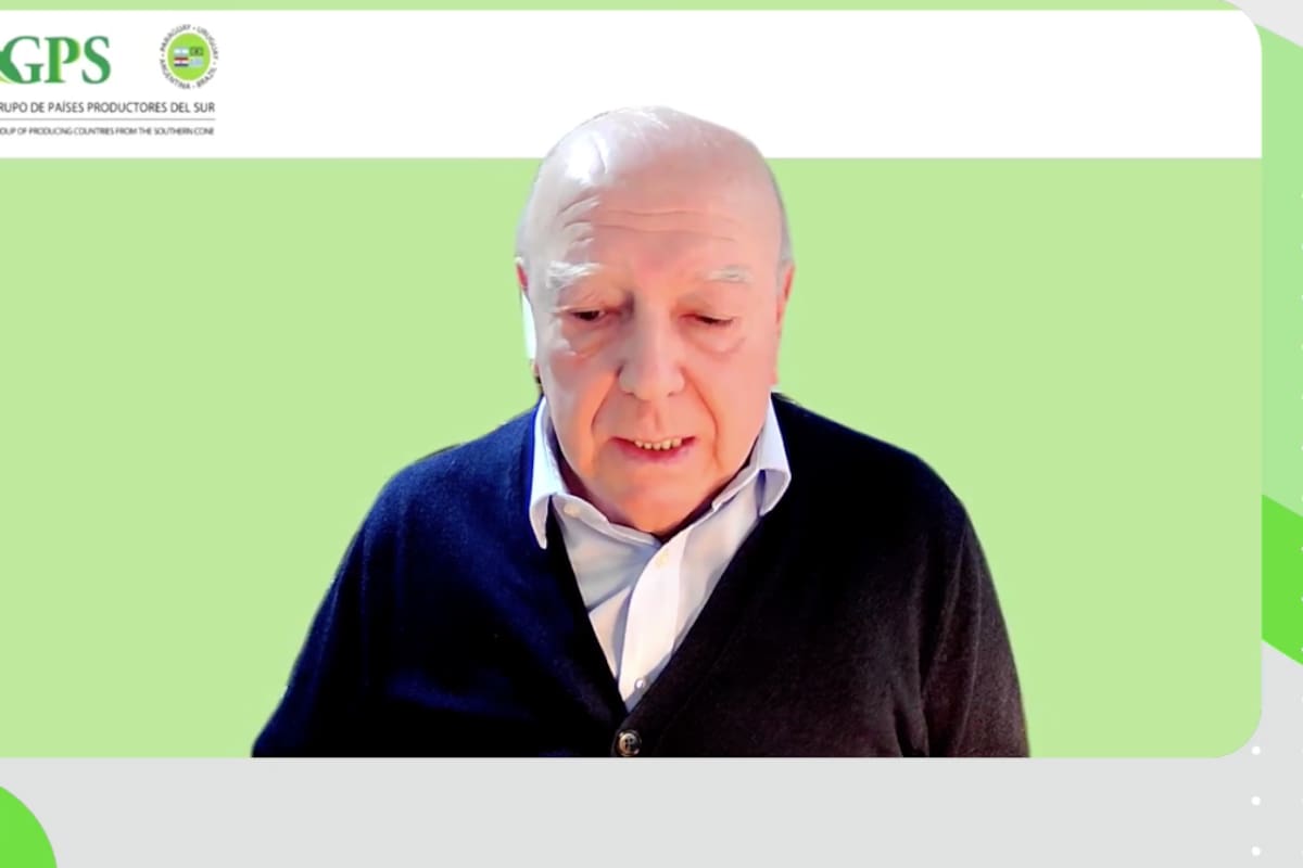 El exsecretario de Agricultura, Marcelo Regúnaga durante su exposición en el congreso anual de Aapresid