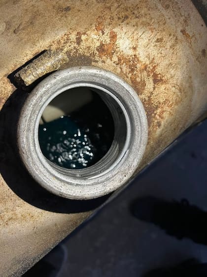 El éxtasis líquido dentro del tanque de combustible del camión paraguayo