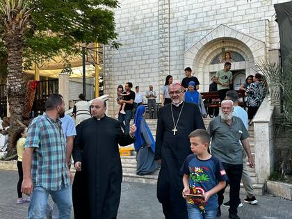El exterior de la iglesia de Romanelli en Gaza