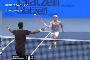 El extraño y divertido punto que jugaron Monfils y el Peque Schwartzman en Viena