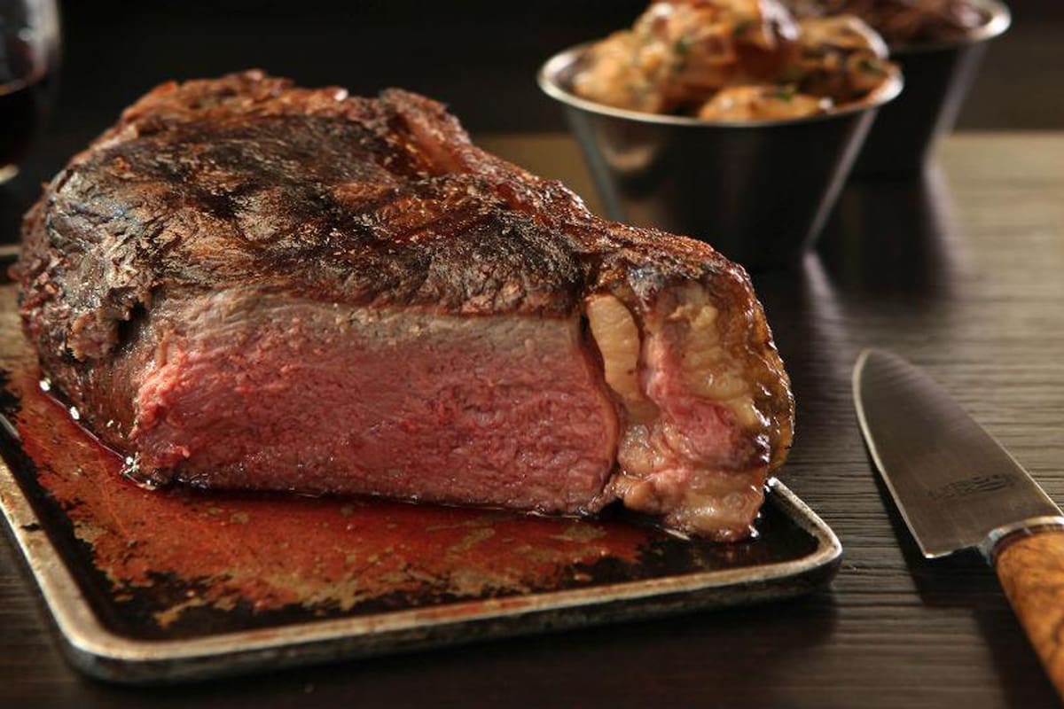 El famoso bife de carne Kobe de La Cabrera