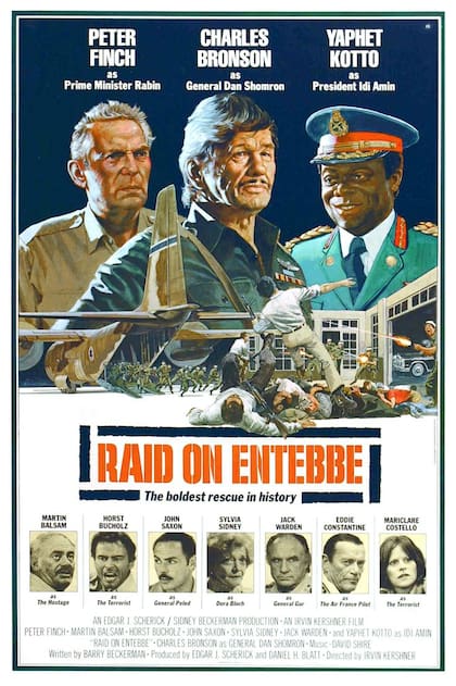 El famoso rescate de 1976 fue llevado al cine con Charles Bronson al frente del elenco