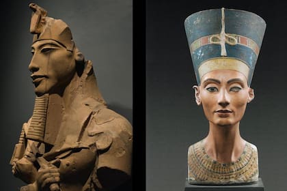 El faraón Akenatón y su esposa la reina Nefertiti Foto: Instagram @chrisnaunton