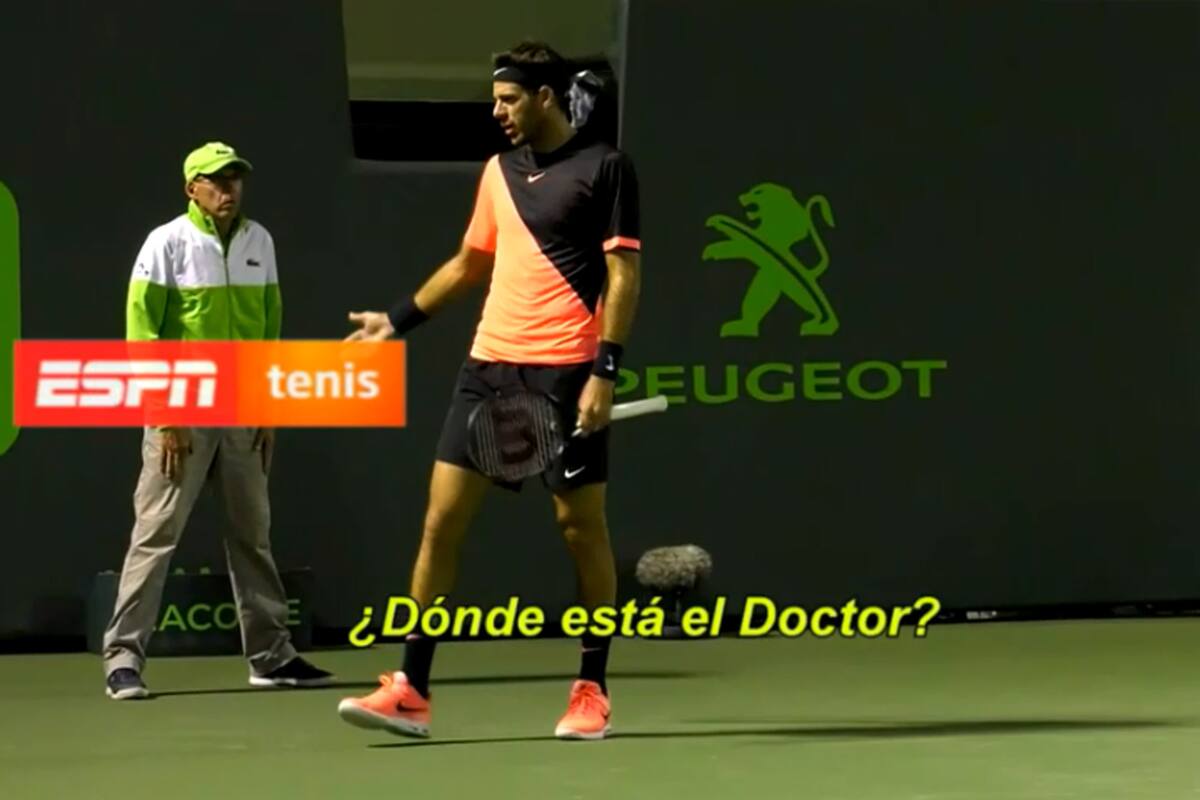 El fastidio de Del Potro por la demora del doctor