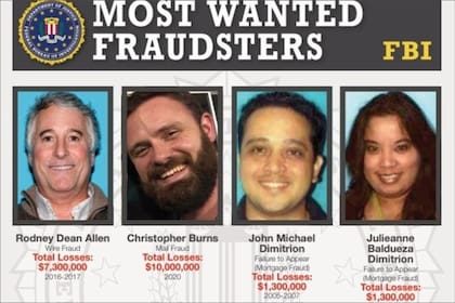 El FBI compartió la lista de los más buscados de EE.UU. por fraude y ofreció una recompensa de US$150 mil por información que conduzca al arresto y la condena