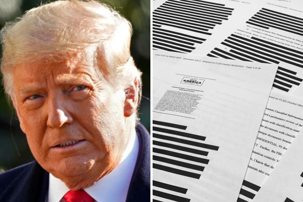 El FBI encontró información nuclear de un gobierno extranjero entre los documentos secuestrados al expresidente Donald Trump