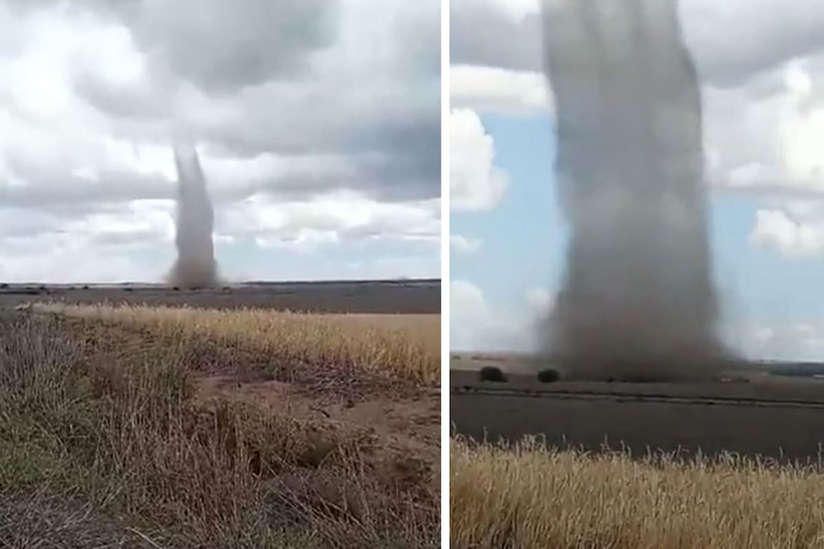 El fenómeno fue captado en las cercanías de la localidad de Fraga, provincia de San Luis