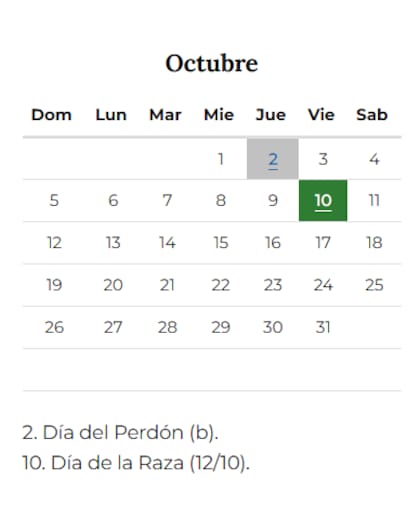 El feriado del Día del Respeto a la Diversidad Cultural se traslada al viernes 10 de octubre