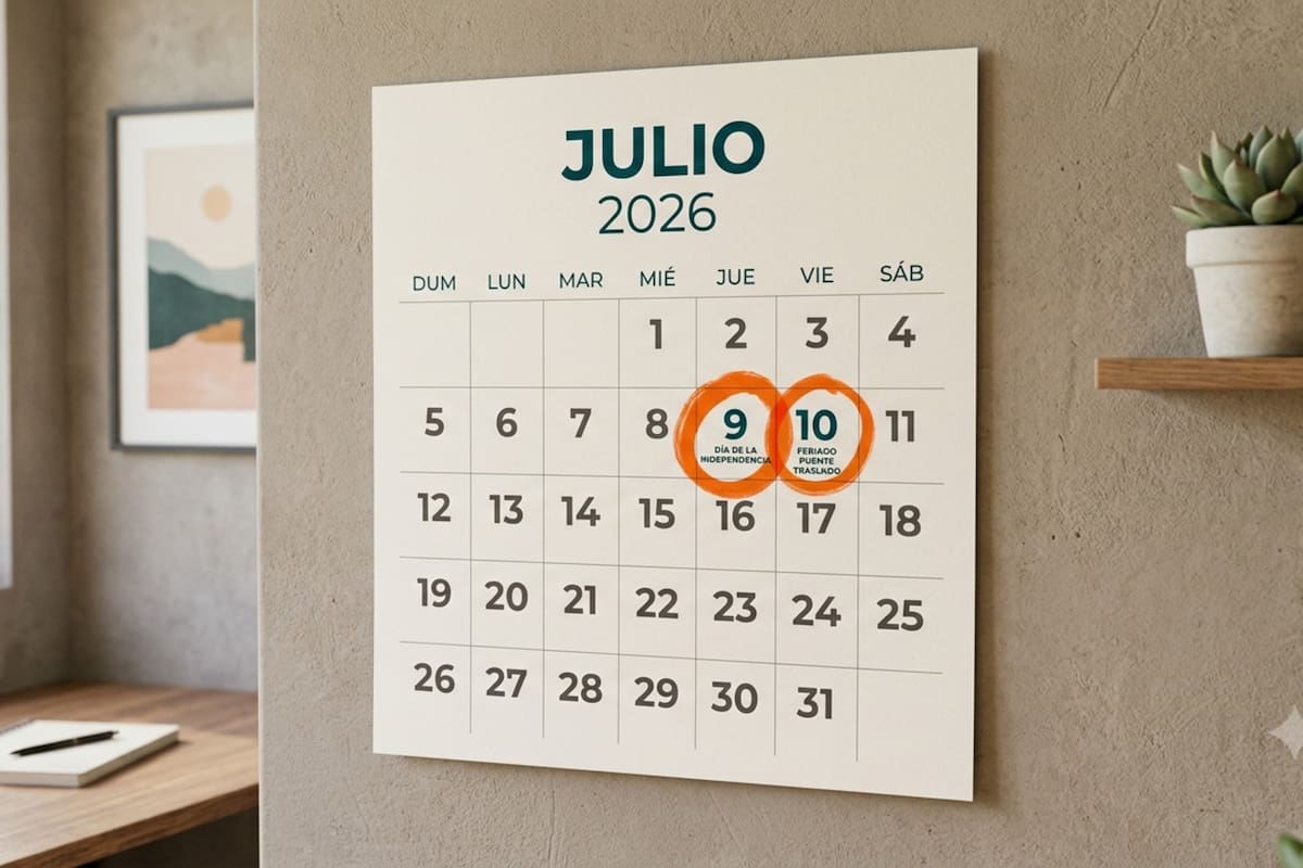 El feriado y día no laborable de julio de 2026