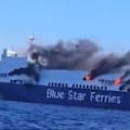 Evacuaron a 29 personas por el incendio de un ferry en Grecia