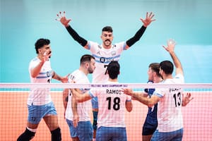El festejo argentino ante Serbia