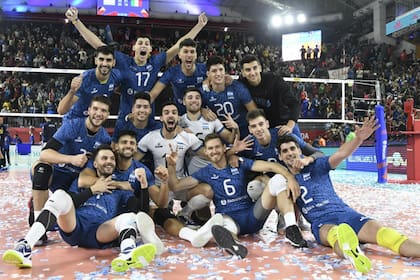 El festejo argentino tras un cómodo triunfo sobre Italia