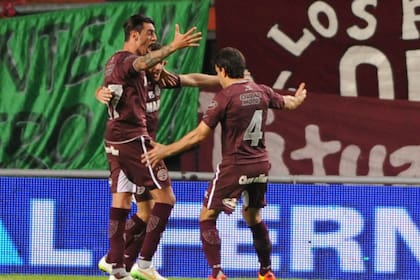 El festejo de Lanús