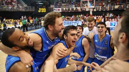 El festejo de Bahía Basket tras clasificarse a la final de la Liga de las Américas
