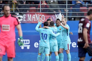 Barça venció 2-0 a Eibar, con una genial asistencia de Messi a Suárez