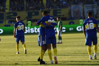 El festejo de Boca tras ganarle a Ferro