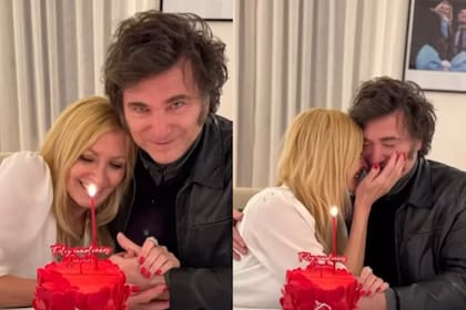 El festejo de cumpleaños de Milei junto a su novia, Yuyito González.