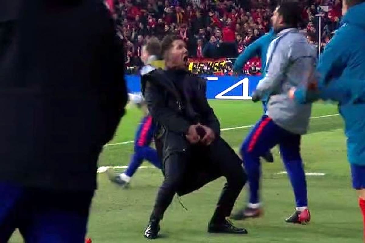 El festejo de Diego Simeone