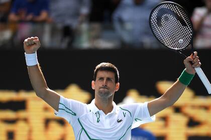El festejo de Djokovic, que será rival de Schwartzman