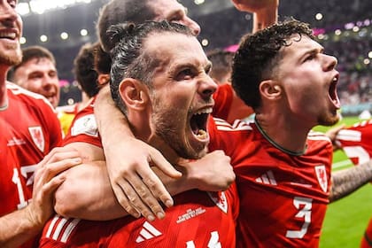 El festejo de gol de Gales en el empate 1 a 1 ante Estados Unidos; los británicos son favoritos según las apuestas