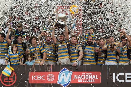 El festejo de Hindú en la versión 2017 del Nacional de Clubes de rugby