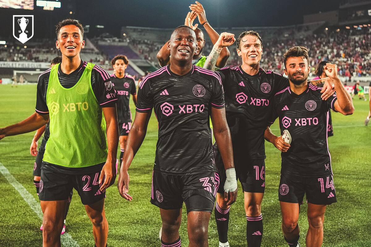 El festejo de Inter Miami tras su histórica clasificación a las semifinales del US Open