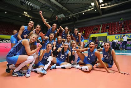 El festejo de las Panteras tras el buen triunfo ante Holanda