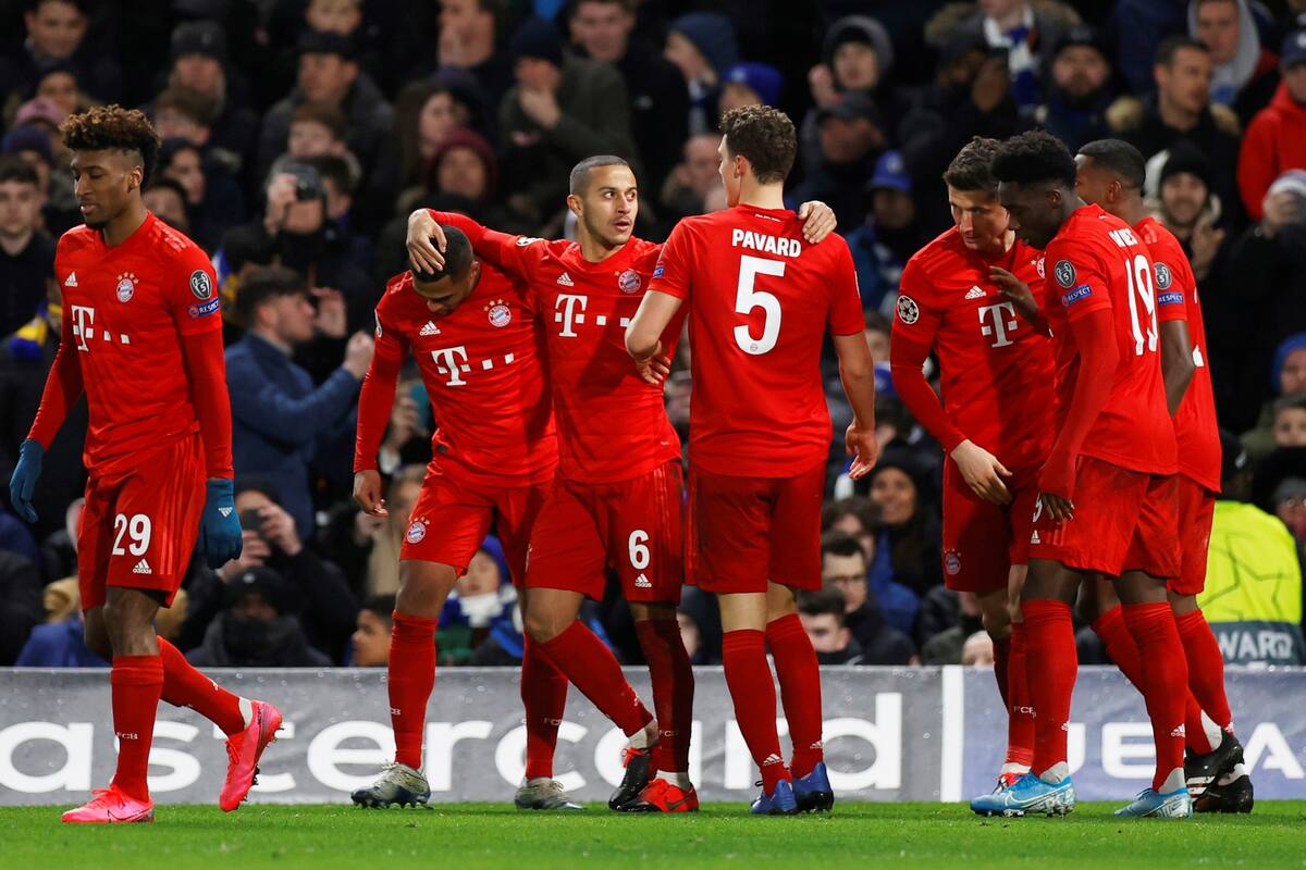 El festejo de los jugadores de Bayern Munich