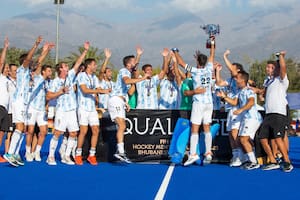El festejo de los Leones tras la obtención de la Copa Panamericana, en Chile
Copyright WorldSportsPics/Rodrigo Jaramillo