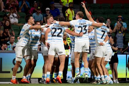 El festejo de los Pumas 7s: un gran arranque de año para la Argentina, que vuelve a estar en lo más alto