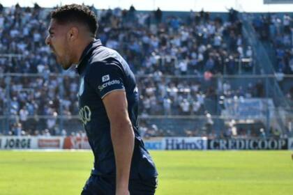 El festejo de Marcelo Ortiz tras su gol