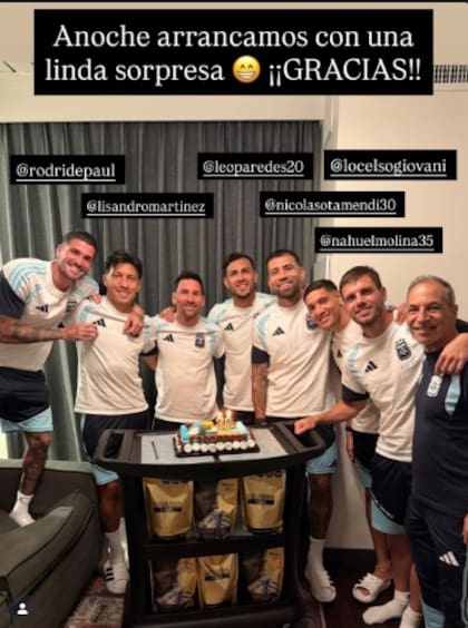 El festejo de Messi con la Selección